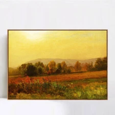 Framed Canvas Giclee Print Autumn Landscape#134 by Albert Bierstadt Wall Art