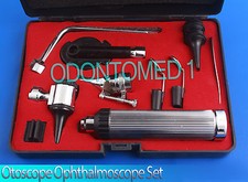 ENT Otoscope Ophthalmoscope illuminator Mirror Nasal Speculum Depressors 11 Pcs