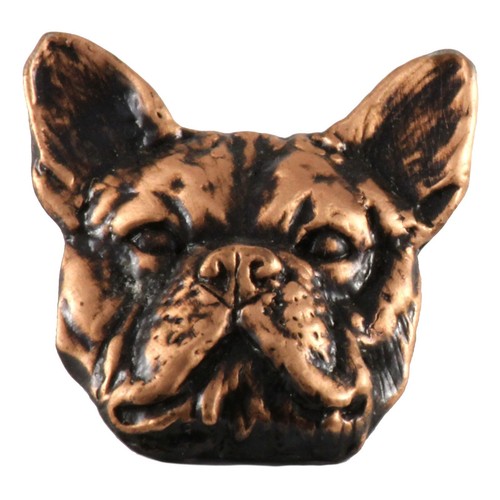 Zinn Französische Bulldogge Kopf Reversnadel oder Bulldogge Kühlschrankmagnet, D082, Made in USA - Bild 4 von 9