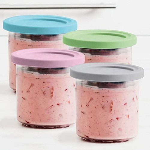 Ninja Creami Ice Cream Maker Pints 4 Pack Compatible with NC299AMZ NC300s Series - Picture 12 of 27