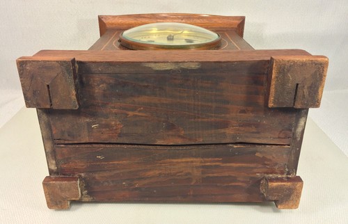 Antique Junghans Clock w/ Inlaid Wood Case B07 Mvmt Running, Striking, & Chiming - Picture 12 of 12