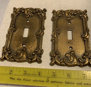 Details About 2 Vintage Ornate Wall Metal Switch Plate Cover Rare Details About 2 Vintage Ornate Wall Metal Switch Plate Cover Rare