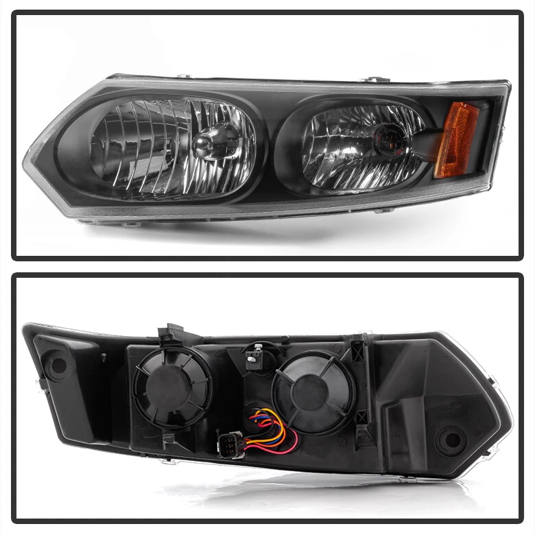 Black 2003-2007 Saturn ION Sedan Factory Style Headlights Headlamps Aftermarket — 第 2/3 张图片