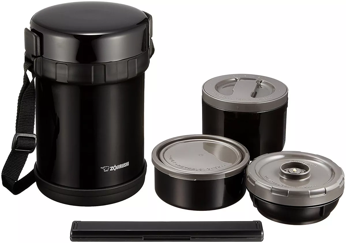 Zojirushi Japan Stainless Thermos Food Jar Lunch Box Navy Black SL-GH18-BA