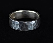 VINTAGE STERLING SILVER WEDDING BAND RING - SIZE 8.75