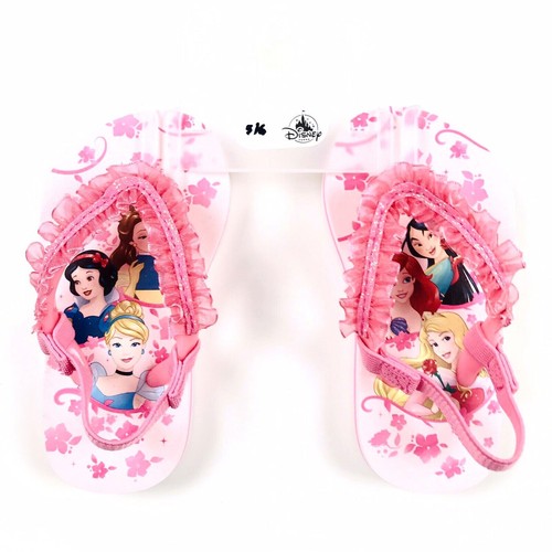 Disney Parks Toddler Girl Pink Cushion Princess Sling Back Flip Flop Sandal 5/6 - Picture 1 of 8