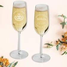 Engraved 220ml Champagne Glass