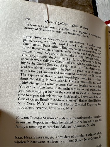 Harvard College Class of 1909 QUINDECENNIAL 15th & 30th Anniversary Hardcovers - Picture 16 of 16