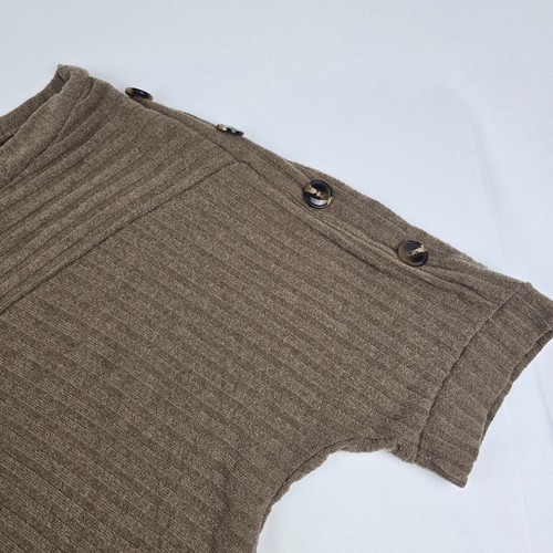 Blusa maglione donna Parallel Skies manica 3/4 dolman marrone taglia large - Foto 2 di 4