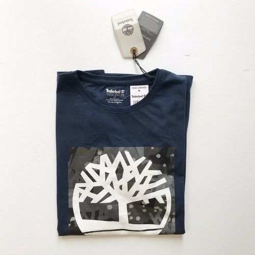 Timberland Men's Kennebec River Pattern Short Sleeve Crew Neck T-Shirt Tee A1LMR - Picture 11 of 32
