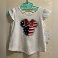 Disney Minnie Mouse White Shirt-12 Months-Red,White,Blue,Silver Jumping Beans
