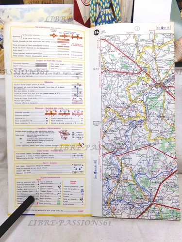 CARTE ROUTIÈRE MICHELIN N°64, ANGERS, ORLÉANS, 1 cm = 2 Km, EXEMPLAIRE N°2 - Imagen 3 de 6