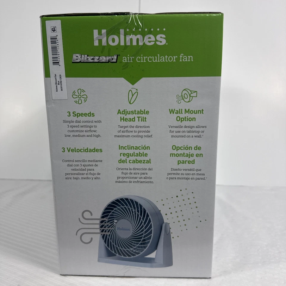 High Velocity Personal 3 Speed Adjustable Tilt Home, Office, Or Workshop Fan New - Image 4 of 4