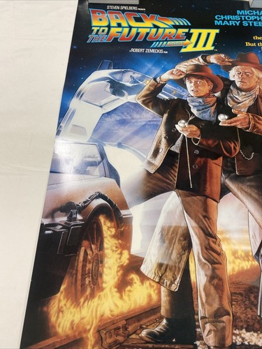 1990 BACK TO THE FUTURE III ROLLED UNUSED ORIG D/S 27x40 ONE SHEET MOVIE POSTER - Picture 6 of 10