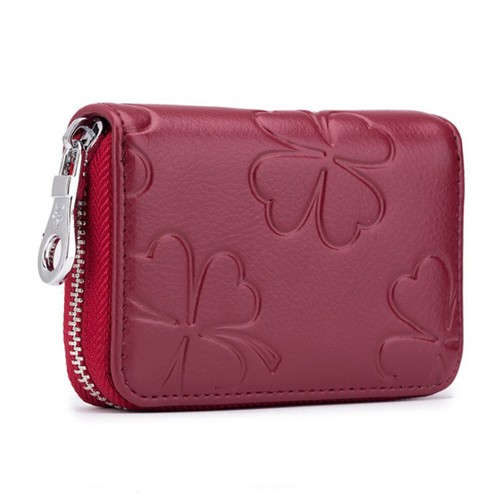 RFID Blocking Women's Leather Wallet Zipper Purse Credit Card Holder Clutch Bag - Picture 8 of 12