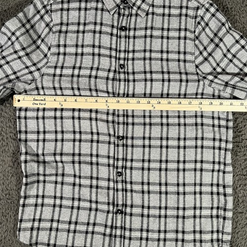 Cloudveil Shirt Mens Small Flannel Button Up Long Sleeves Gray Plaid - Picture 4 of 10