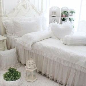 White Cute Girls Bedding Sets Queen Korean Lace Bedding For Teen Girls New Skirt Ebay
