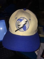 trucker hat baseball cap Tamp Bay Lightning NHL hockey 6 7/8 cool lid old school