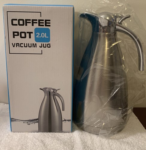 Stainless Steel Coffee Pot 2.0L Vacuum Jug Double Wall Insulation For Hot/Cold