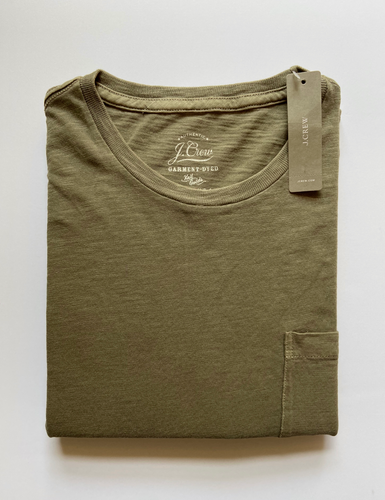 J Crew Mens Pocket T-Shirt (NWT) Olive 