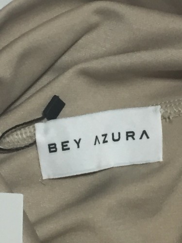 W464 BEY AZURA Long Sleeve Turtleneck Top & Jogging Pant Set Tan Womens One Size - Picture 4 of 12