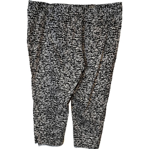 Ruby Rd Pants Womens Size 24W Stretch Geometric Black White Career Casual Pocket - Picture 8 of 11