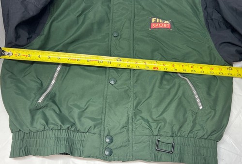 Vintage Fila Sport Jacket Size Medium Green And Black Color - Picture 12 of 16