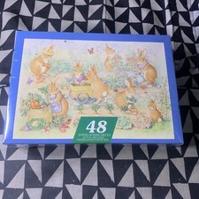 Hallmark Springbok Children's 48 Pc Jigsaw Puzzle Springtime Garden Rabbits New