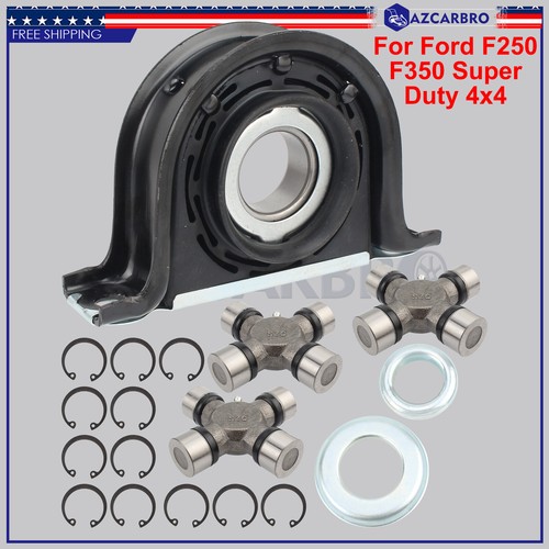 Driveshaft Carrier Bearing & U Joint Kit For Dodge Ram 2500 Ford F250 Super Duty - Picture 2 of 10