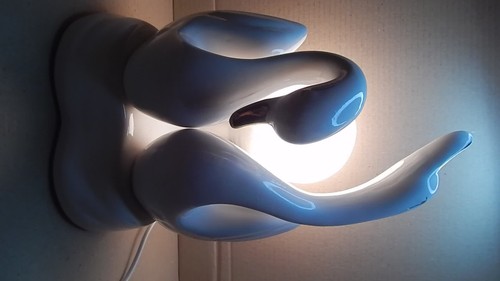 Vintage Porcelain Lamp in the form of a Pair of Swans, Table Night Light Swans - Video 1 of 1