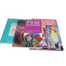 Lot Crochet Books Easy Beginning Projects Instructions 90521