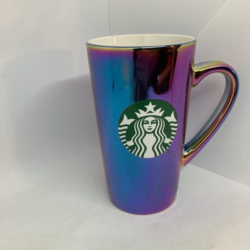 Starbucks Ceramic Coffee Mug 16oz Rainbow Holographic Iridescent Colors 2022 - Picture 2 of 10