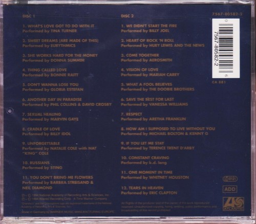 Various Artists: Grammy's Greatest Moments (1994 Atlantic) *New/Sealed CD* - Imagen 2 de 2
