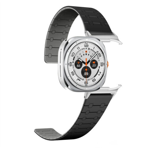 Schnell anliegendes magnetisches Silikonband Schlaufenarmband für Samsung Galaxy Watch Ultra 47 mm - Bild 13 von 24