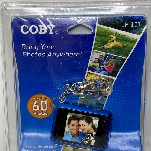 Coby 1.5-Inch Digital Photo Key Chain Black DP151 LCD Full-Color Display - Picture 2 of 8