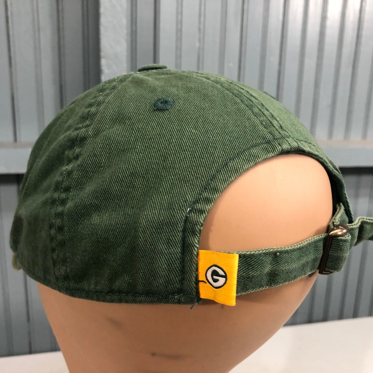 Green Bay Packers Brim Stitching Team NFL Strapback Baseball Cap Hat - Technical View