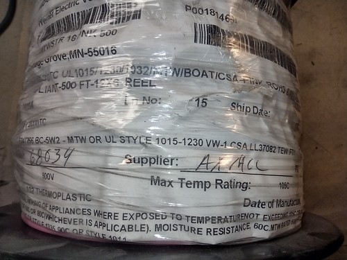 500' 16AWG Stranded UL1015/1230/1032/MTW/BOAT/CSA Pink Tinned Copper Wire 600V - Picture 6 of 8