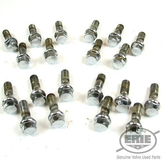 Set of 20 Volvo OEM Chrome Wheel Lugs #9485474 fits S60 S80 V70 XC70 XC90 - Image 2 of 2