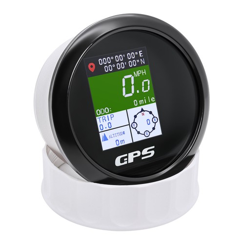 85mm Black Digital GPS Speedometer Odometer Voltmeter Speed Gauge For Car Boat - Picture 7 of 13