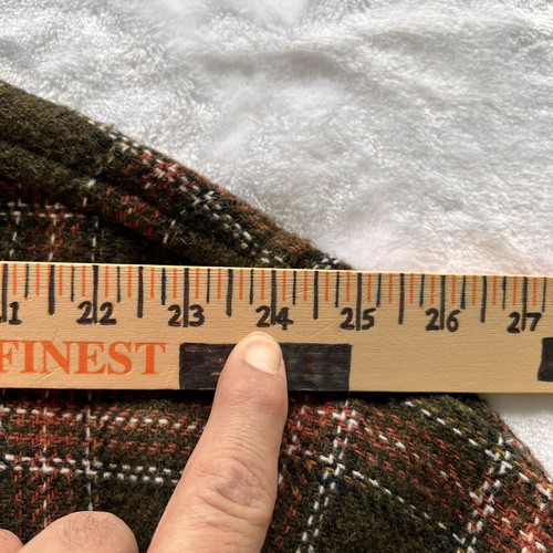 Vtg Rare Le Collezioni Structure M Men's Jacket Shirt Wool Brown Plaid Shacket - Picture 8 of 19