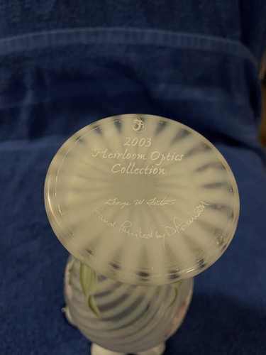 FENTON ART GLASS 2003 HEIRLOOM OPTICS COLLECTION GEORGE FENTON SIGNED VASE 9” - Picture 5 of 8