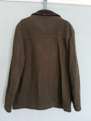 Barbour Galloway Jacket Mens Wool Tweed Leather Trim Dark Brown Blazer Biker S/M - Picture 4 of 12