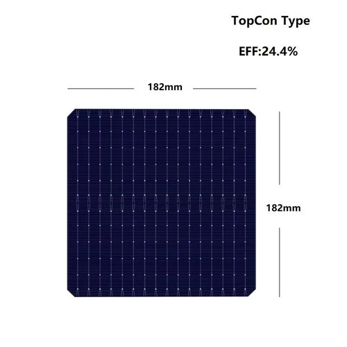 40Pcs TOPCon Bificial Solar Cells Mono Crystalline Silicon Electric N Type 8.06W