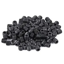 Pack of 100 M3x3mm Metric Carbon Steel Hex Socket Set Flat Point Grub Screws ...