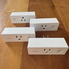 Wemo Mini Smart Outlet Plug Wi-Fi Enabled, White, 4-Pack (F7C063)