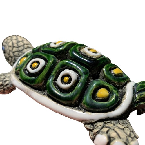 Vintage Artesania Rinconada Kunstkeramik Figur Schildkröte Uruguay Tonschildkröte 5 Zoll - Bild 7 von 10