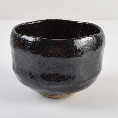 Tazón Matcha Vintage Raku Kichizaemon Tazón de Té Raku Negro con Caja - Imagen 3 de 14