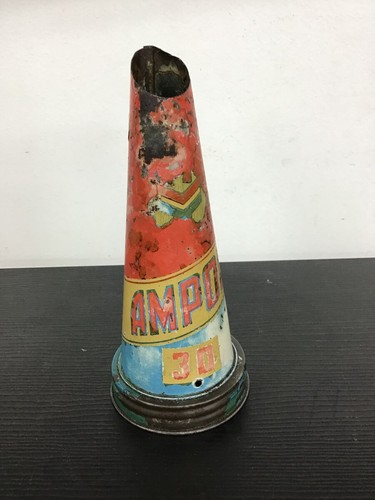 VINTAGE Ampol 30 Chevron Oil Bottle Tin Top Pourer - Original