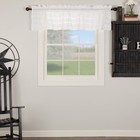 Farmhouse 16"x72" Valance White Rod Pocket Kitchen Window Curtains VHC Brands