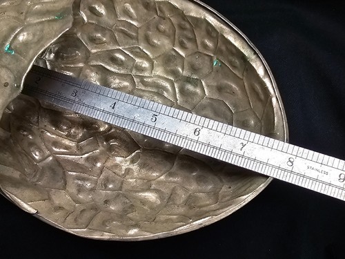Vintage 70s Brass Footed Walnut Spell Bowl | Witch’s Offering Pot - Picture 6 of 8